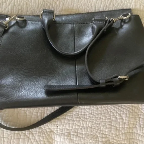 Black & White Zebra Print PATRICIA NASH SATCHEL W/STRAP - Picture 2 of 5